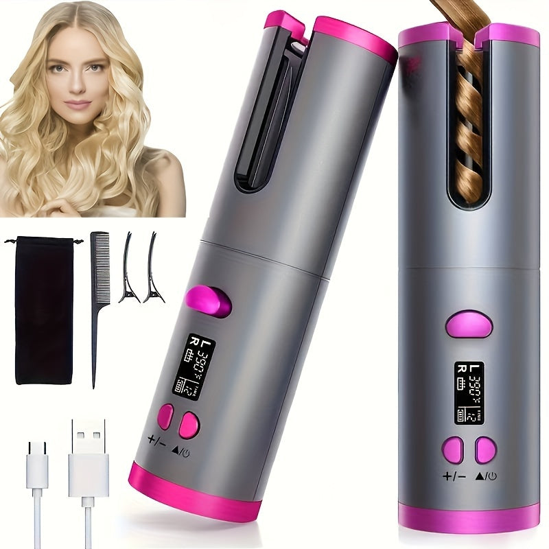 1 Stck Automatischer Lockenstab  USBSchnellladefunktion Keramikbeschichtung 5 Heizstufen Verwicklungsfrei  Perfekt fr Stylingdesigns und besondere Anlsse elegante Geschenkbox inklusive
